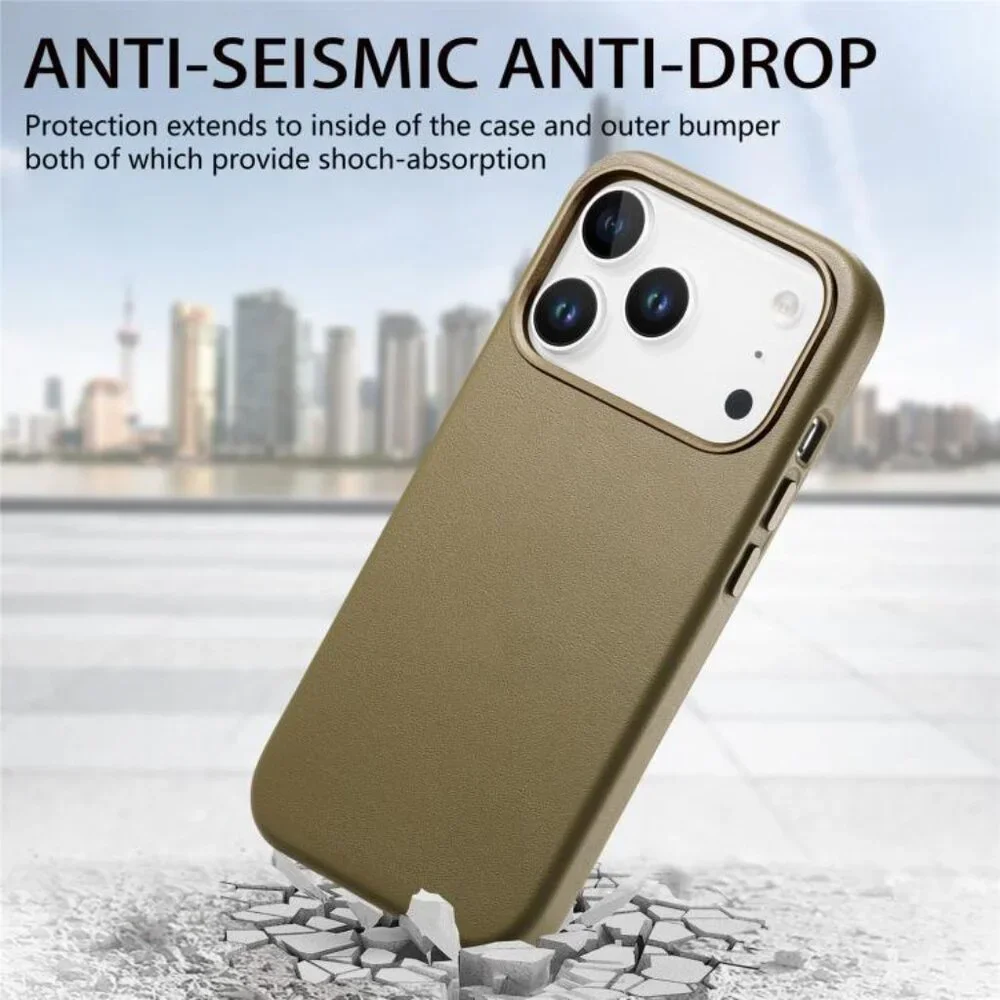 For iPhone 17 Pro Max Electroplated Metal Button MagSafe Phone Case(Green)